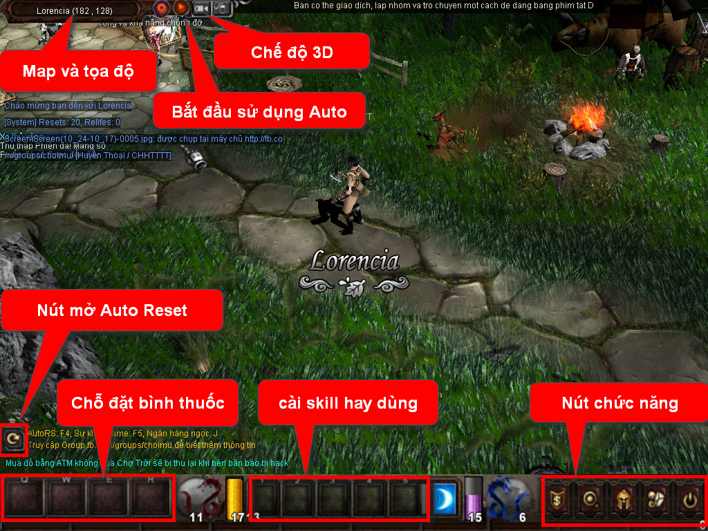 Chức năng chính của Game MU Thiên Binh