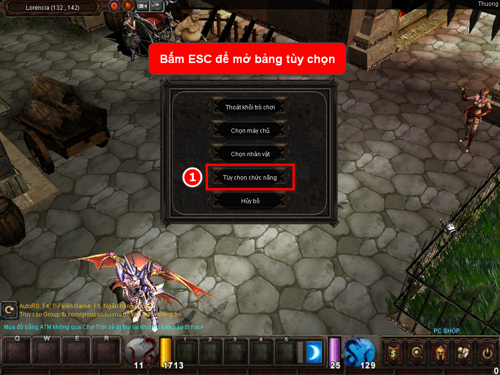 Chức năng chính của Game MU Thiên Binh